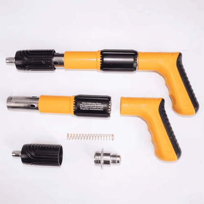 Disassembled Mini Handheld Nail Gun with parts – easy to assemble with spring and head attachments