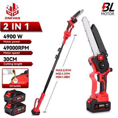 8-Inch Brushless Telescopic Pole Electric Chainsaw