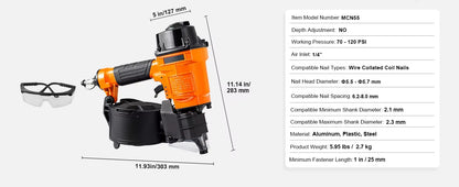 Pneumatic Coil Siding Nailer