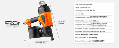 Pneumatic Coil Siding Nailer